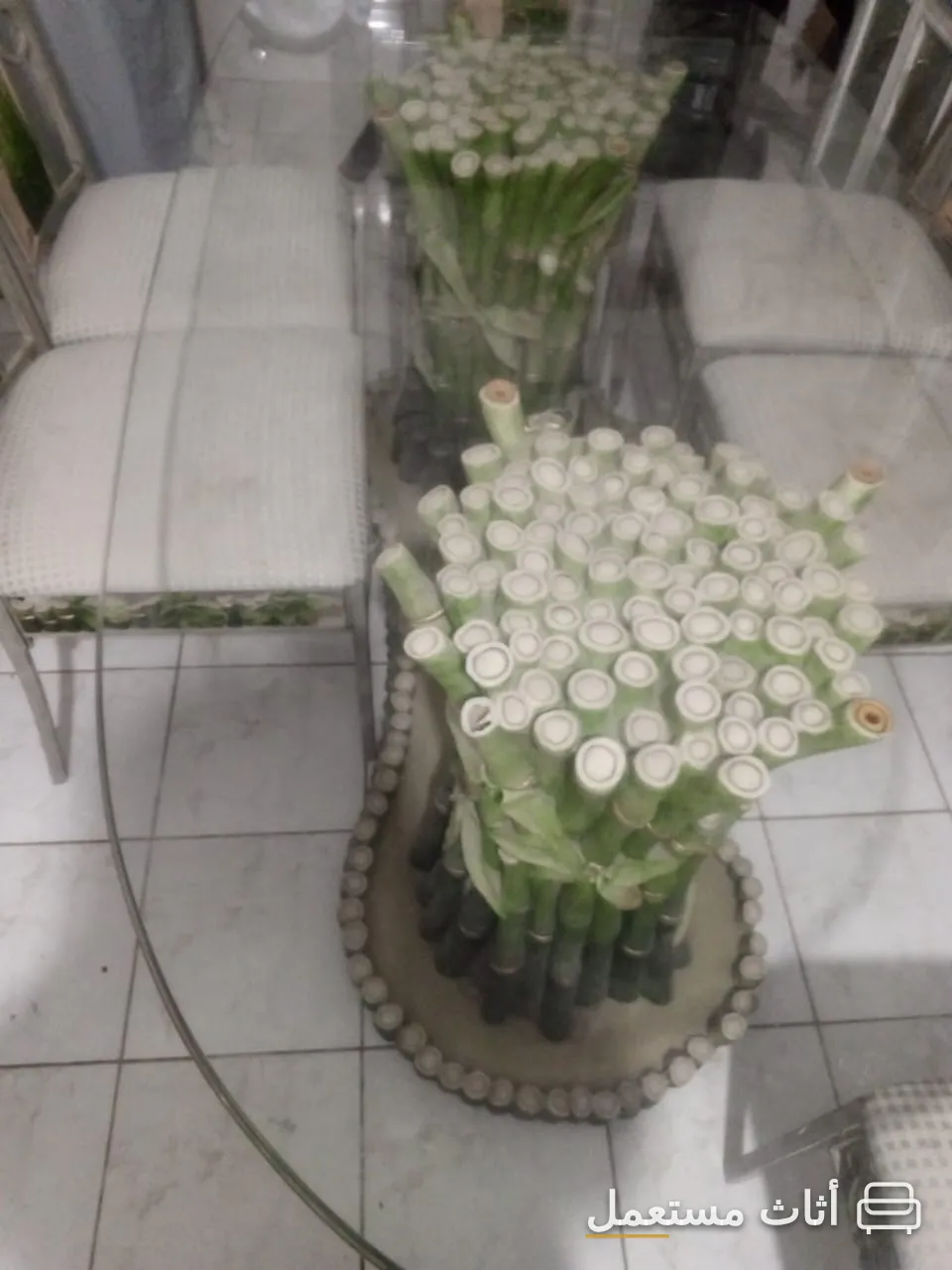 طاولة طعام من سته كراسي للبيع قزاز — صورة 2