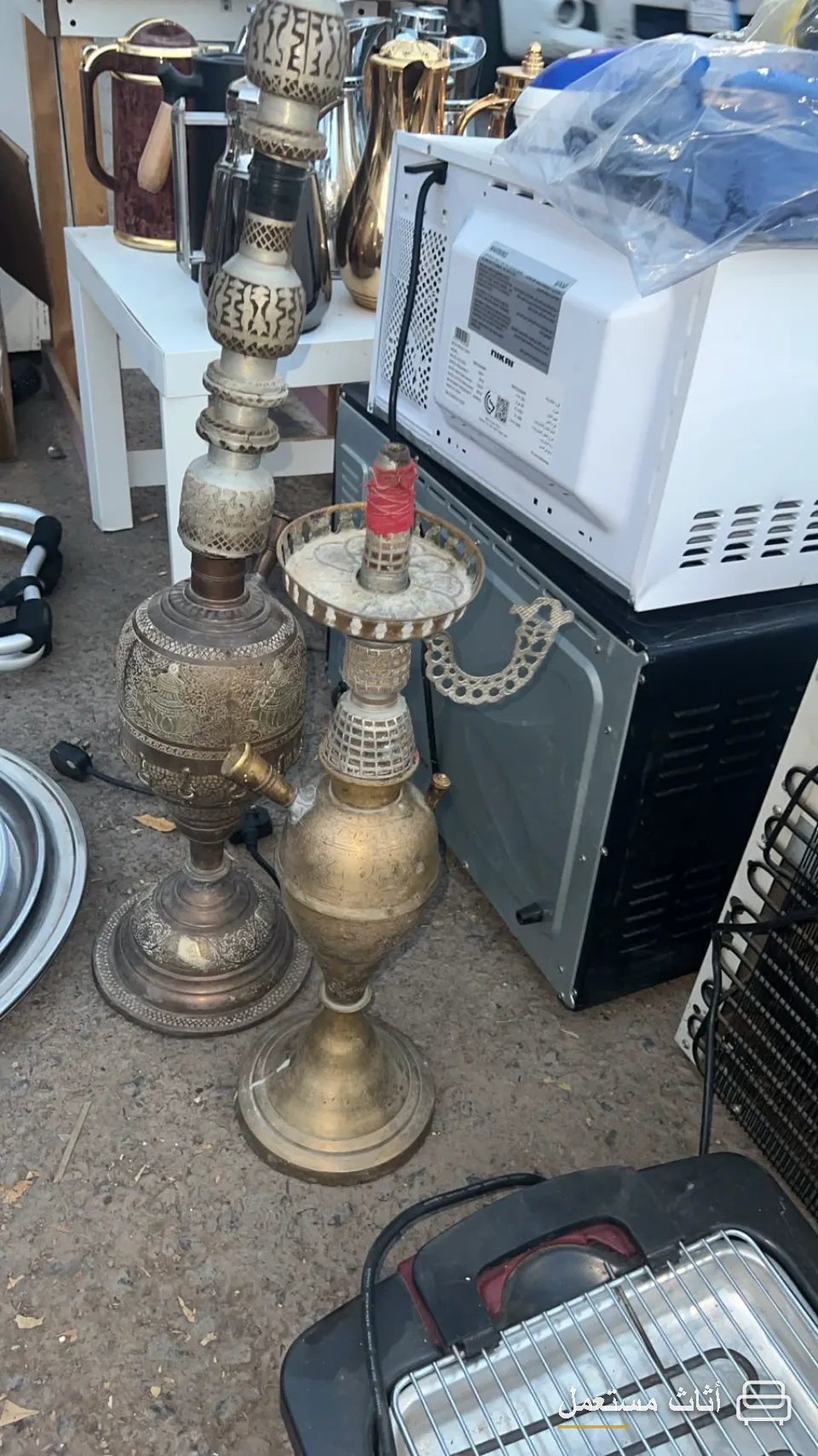 للبيع شيشتان نحاس تراثية مزخرفة – المدينة المنورة — صورة 1